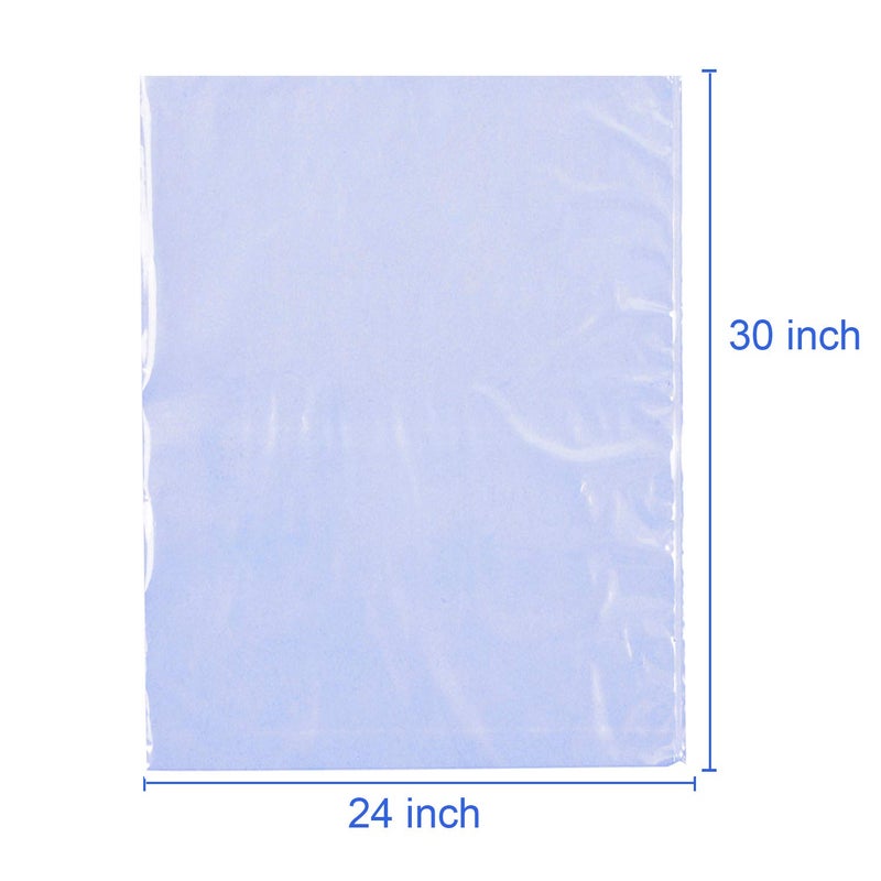 LazyMe Christmas Basket Cellophane Shrink Bags, 24x30 inch, Shrink Wrap Bags Large, Clear (5Pcs) - Image 2
